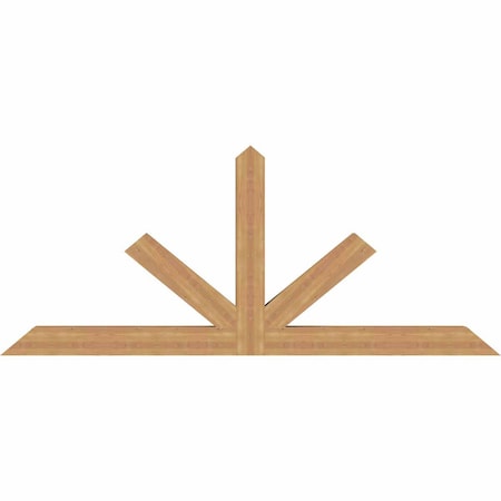 Ekena Millwork Saratoga Timber Gable Bracket, Western Red Cedar, 96"W x 40"H x 5 1/2"D x 5 1/2"F, 10/12 Pitch GBW096X40X0606SAR00SWR